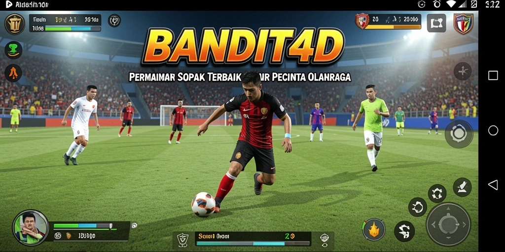 Tampilan gameplay <strong>BANDIT4D</strong> yang adiktif dan penuh aksi sepak bola.