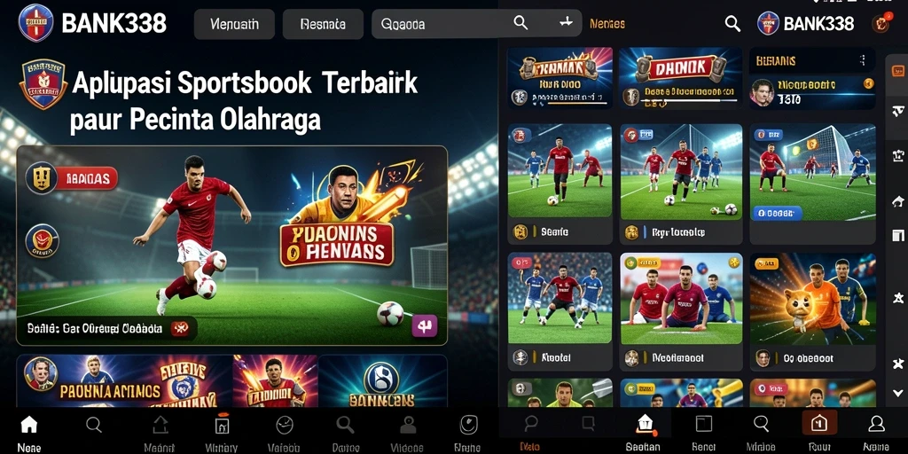 Tampilan screenshot utama BANK338 dengan fitur sportsbook yang menarik.