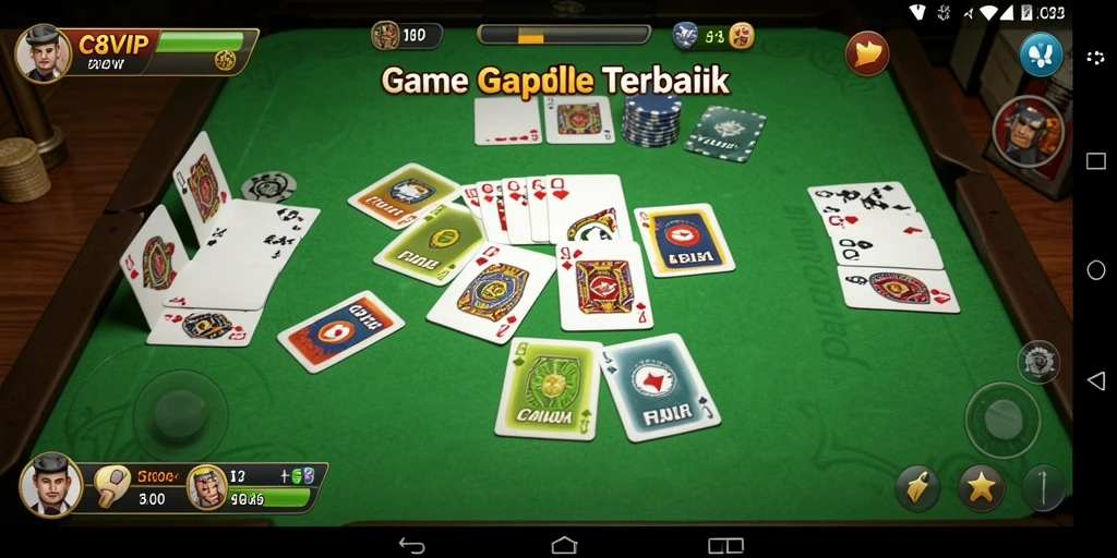 Tampilan screenshot yang menunjukkan serunya bermain Gaple di C8VIP.