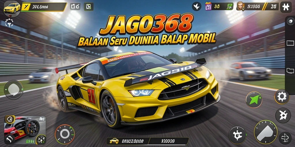 Screenshot JAGO368 menampilkan aksi balapan yang mendebarkan di lintasan yang menawan.