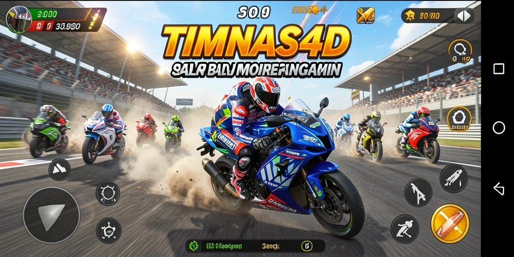 Gameplay seru TIMNAS4D dengan balapan motor yang memacu adrenalin.